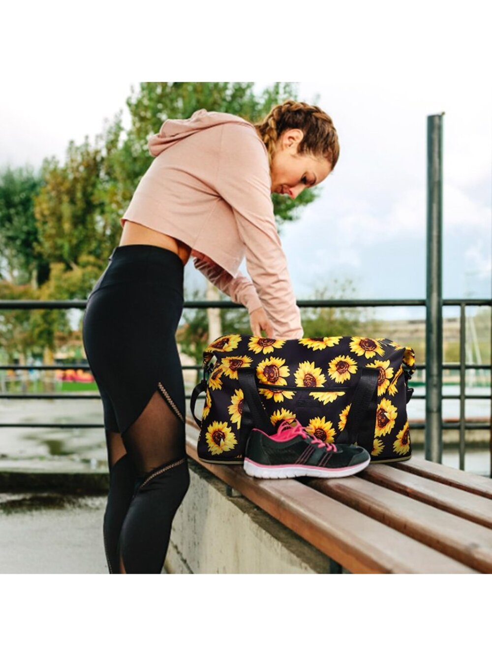 New Travel Duffle Bag Weekender Overnight Bags for Women Men - Picture 6 of 6